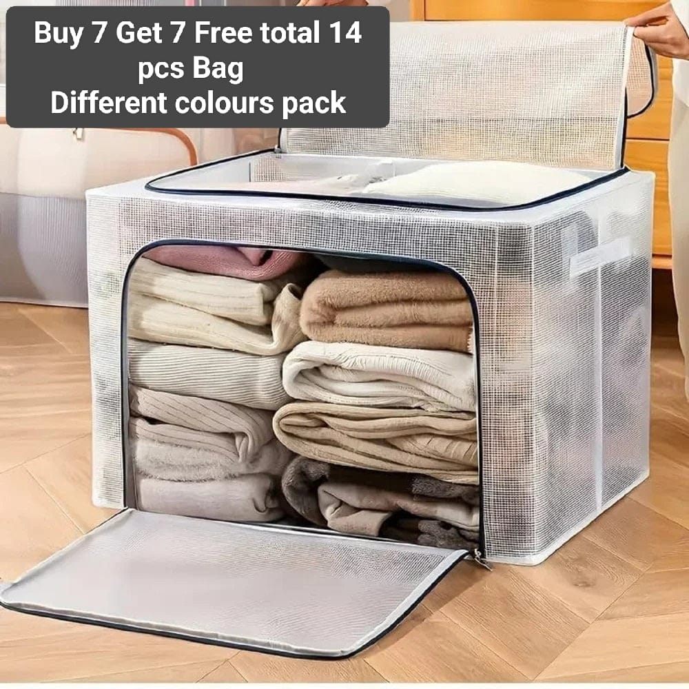 Organizer Storage Bag for Cloths 66Liter  (BUY 7 GET 7 FREE) PACK OF 14PCS