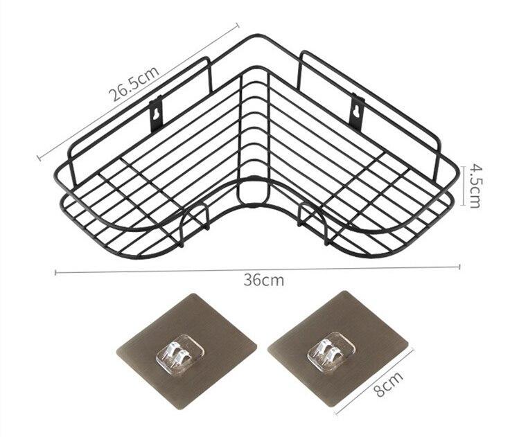 Shelf- Adhesive Metal Corner Storage Rack (pack of 2)