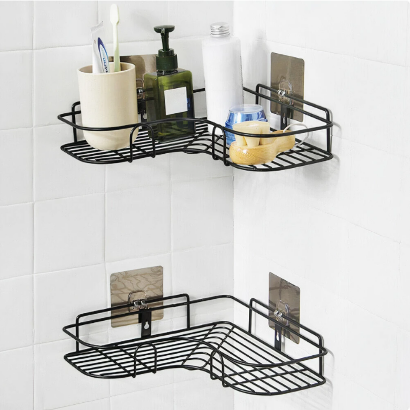 Shelf- Adhesive Metal Corner Storage Rack (pack of 2)